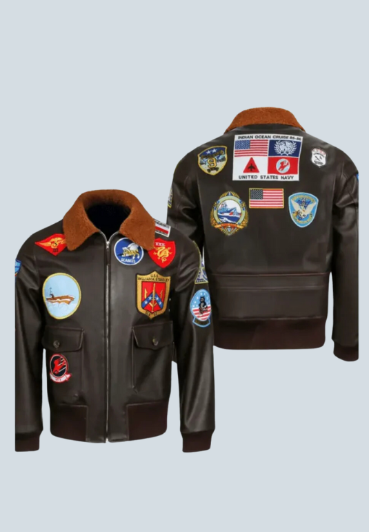 Tom Cruise Pete Maverick Black Flight Bomber Leather Jacket